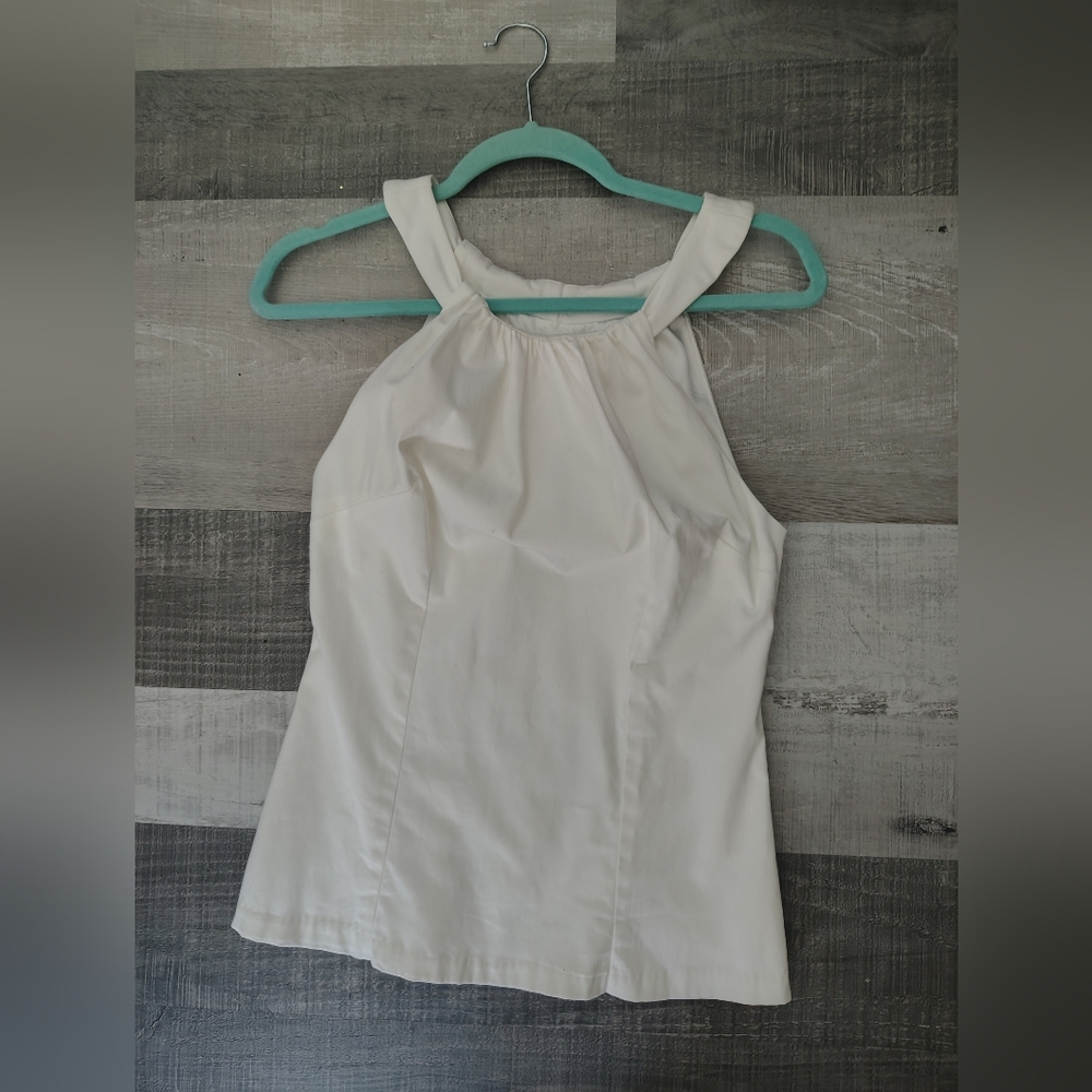 Elegant White Halter Top